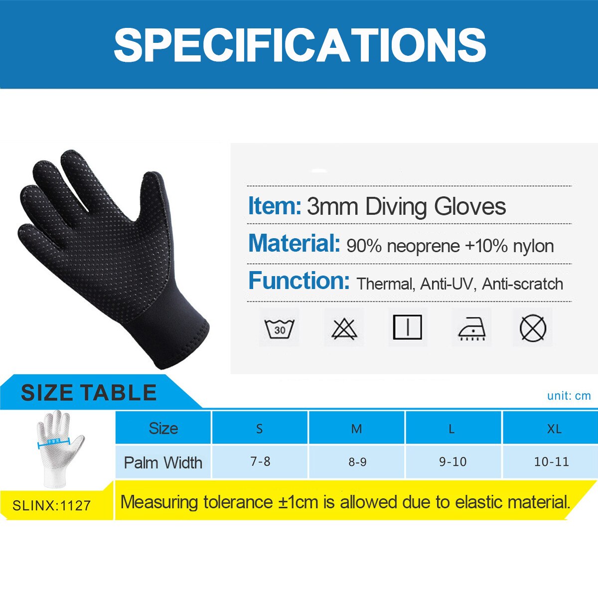 3mm Neoprene Diving Gloves - Non-Slip Warm Snorkel Surf Mittens for Men & Women
