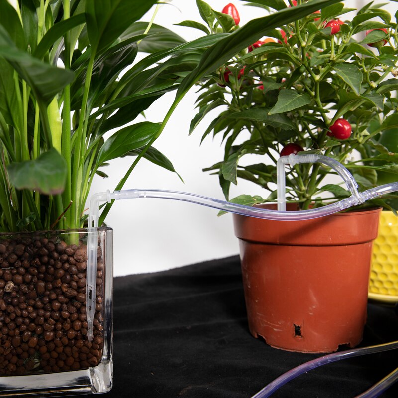 Single/Double Pump Drip Irrigation System Garden Self Watering Controller Home Plant Watering System 10pot/15pot Watering Kits