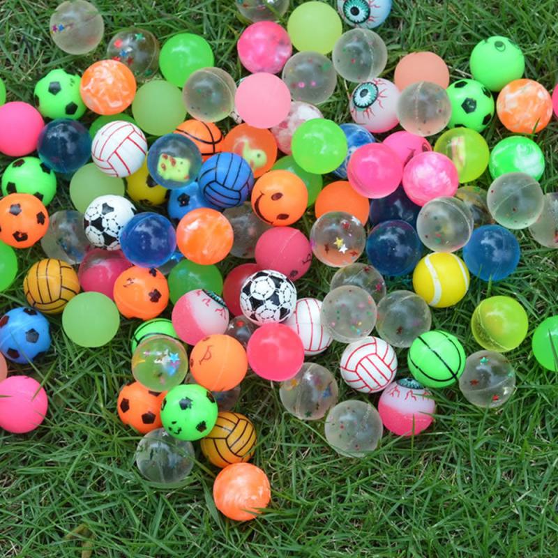 100 Solid Rubber Ball Jump Ball Bouncy Ball Jumping For Children Kids: Default Title
