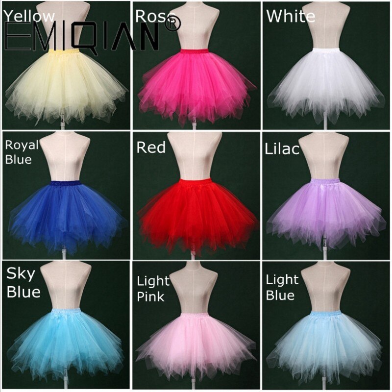Korte Petticoat Tule Rokken Vrouwen Elastische Stretch Lagen Zomer Volwassen Tutu Rok Onderrok