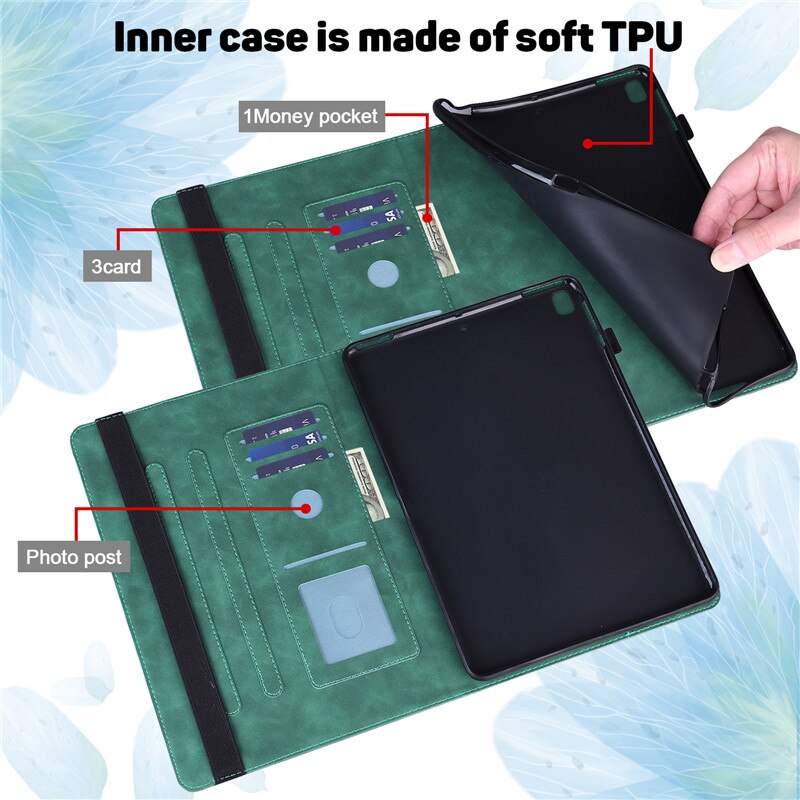 Tablet For Etui Samsung Galaxy Tab S2 9.7 Case Embossed Flower Leather Wallet Cover For Samsung Tab S2 T810 T813 T815 T819 Case