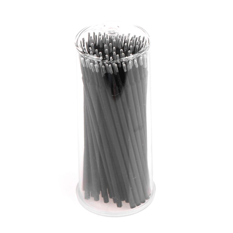 100 st/förpackning färgglada engångsborstar, individuell borttagningspinne, mikroborste, fransmakeup, ögonfransborstar, sminkverktyg