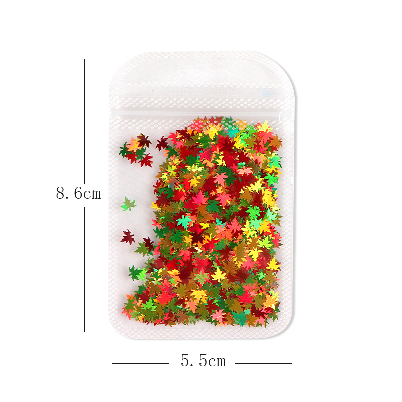 4 zakjes herfst esdoornblad nail art pailletten decoratie holografische kameleon glittervlokken uv gellak tools kerstnagels