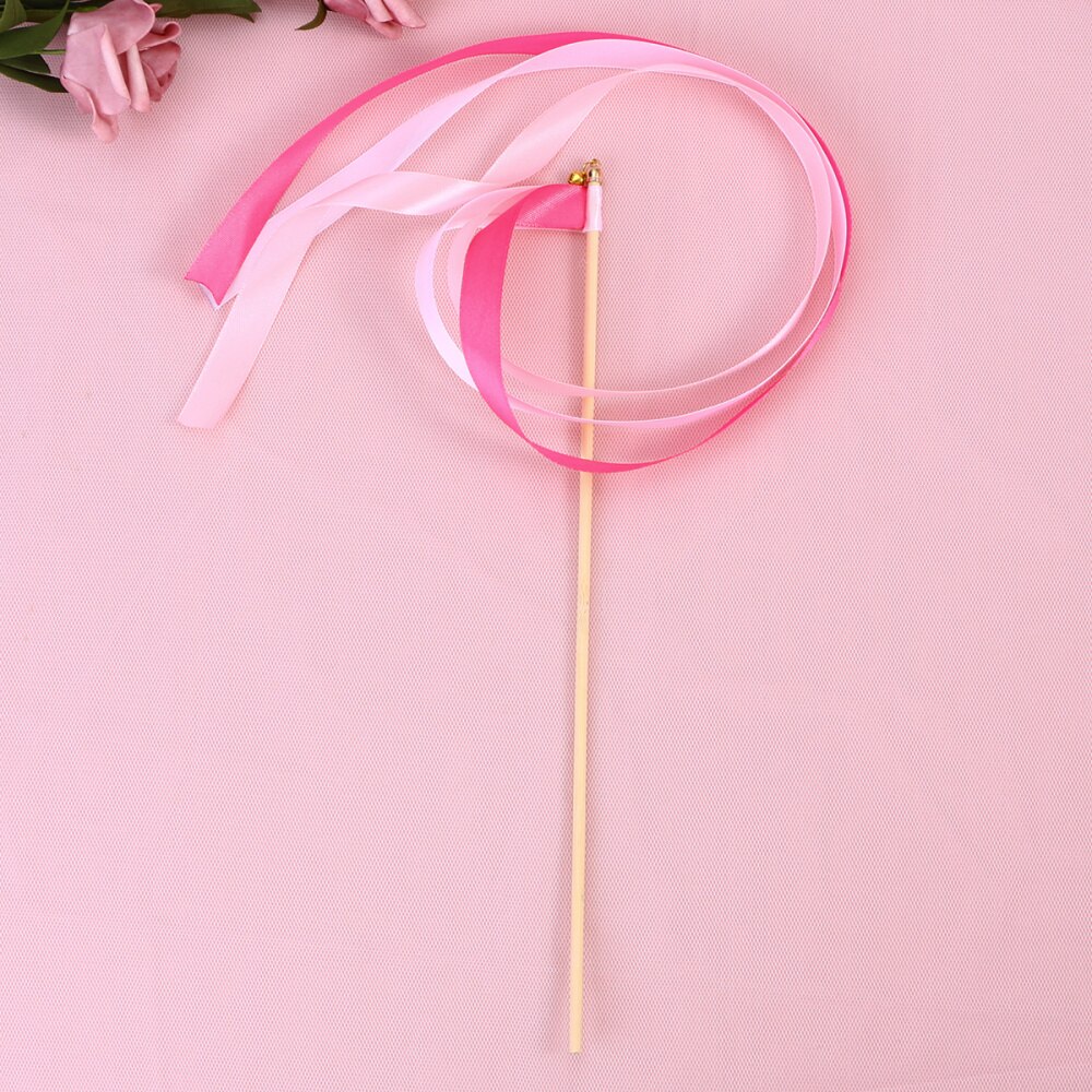 20Pcs Ribbon Sticks Fairy Sticks Ribbon Streamers Wands with Tiny Bell Wedding Party Wands Party Favors (Blue)