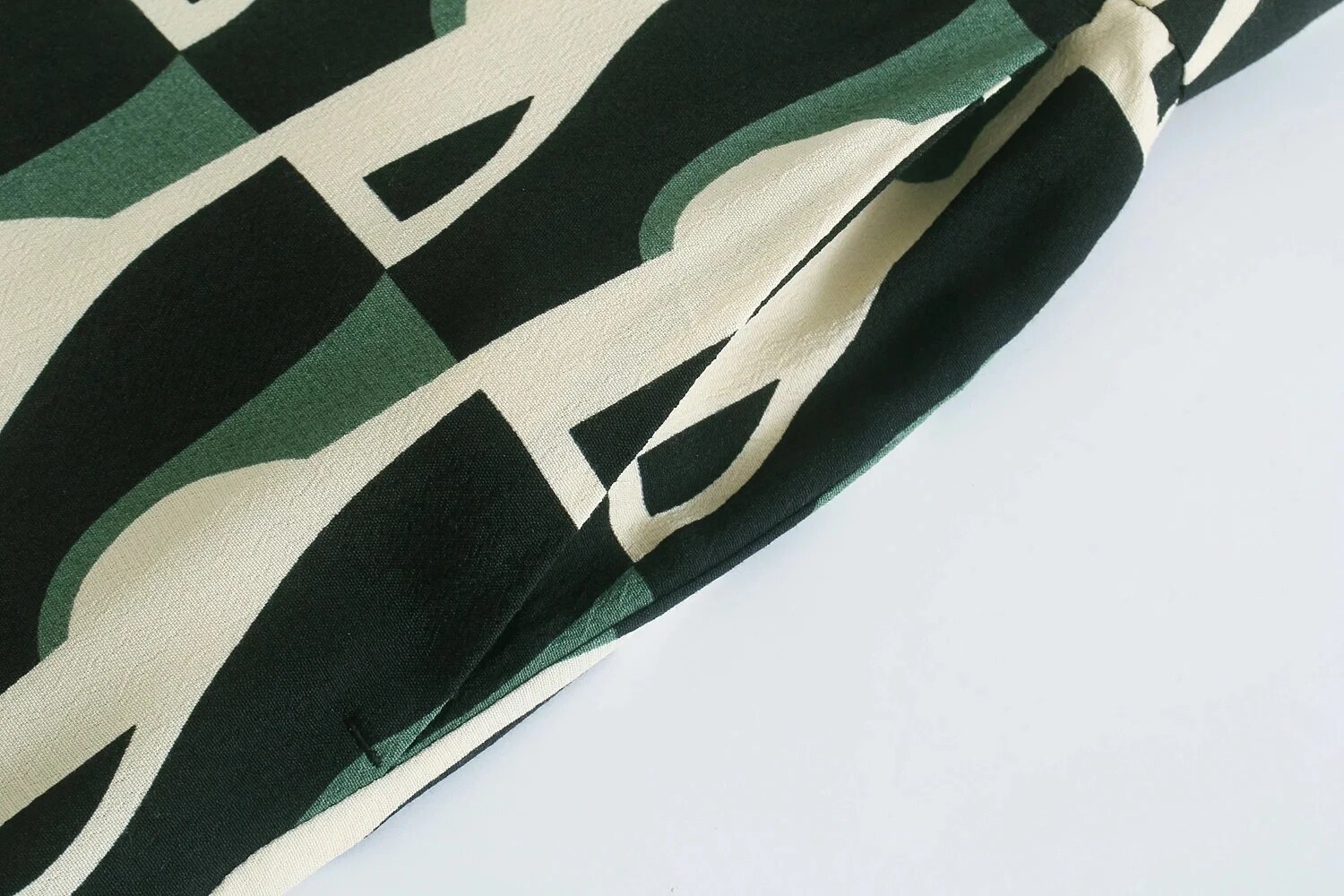 Conjunto de Pijama con estampado geométrico verde para mujer, ropa de dormir de 2 piezas con pantalones, traje de manga larga para Primavera, 2022