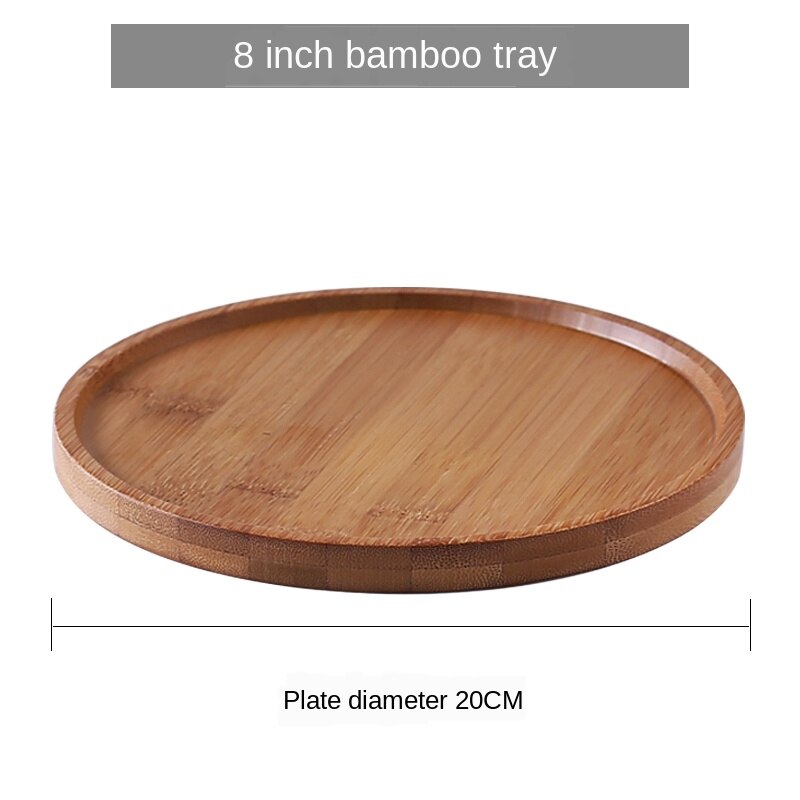 Cake Display Tray, Bread Dessert Tray with Transparent Glass Cover, Simple Multifunctional Cake Accessory Fruit Tray: 1pcs-8 inches