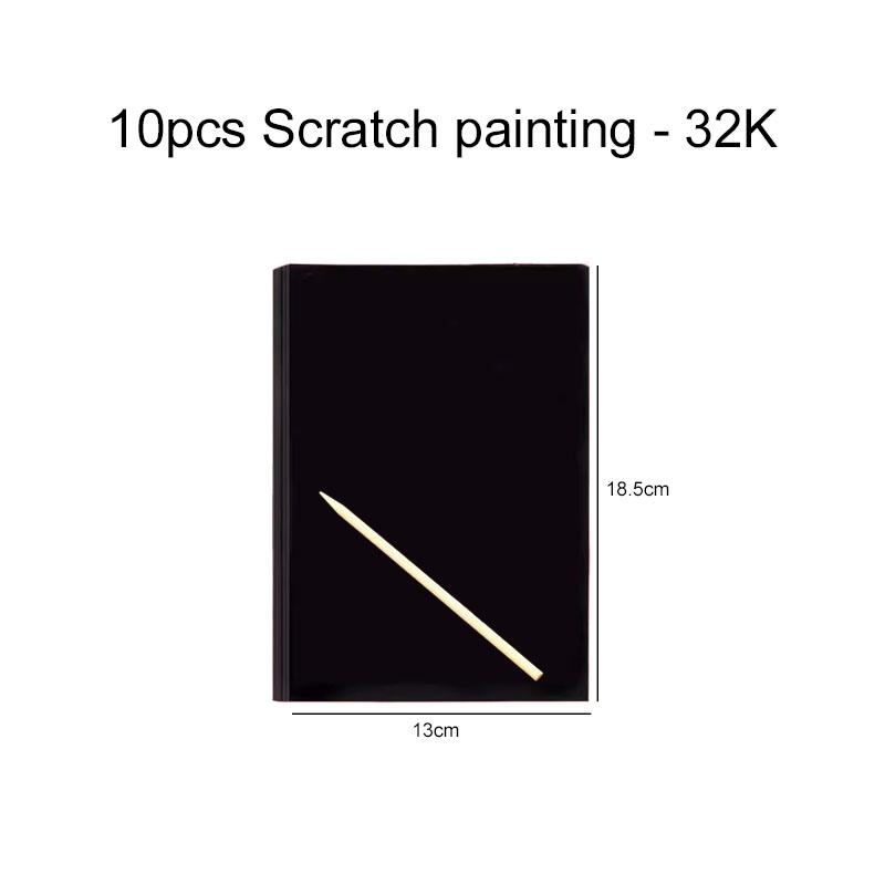 10/20PCS 16K/32K Kraspapier Regenboog Kleurrijke multifunctionele Kras Schilderen DIY Kraspapier voor Kunst Klaslokaal TMZ: WIT