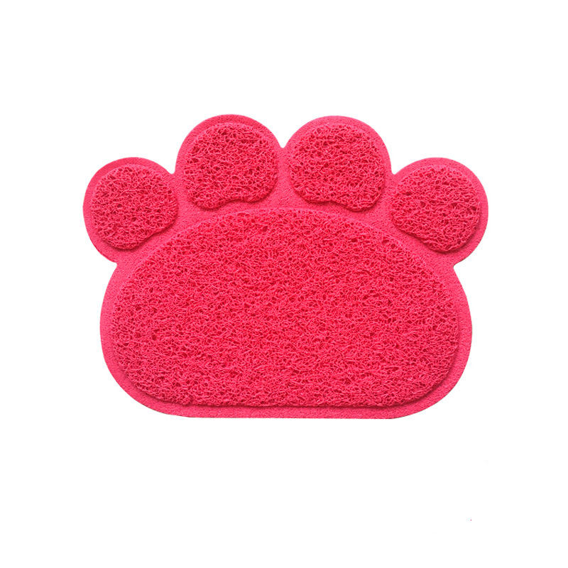 PVC Paw Print Pad Dog Cat Litter Mat Waterproof Kitten Feeder for Home Pet Cat Supplies Cat Litter Trapper Easy Cleaning Mat