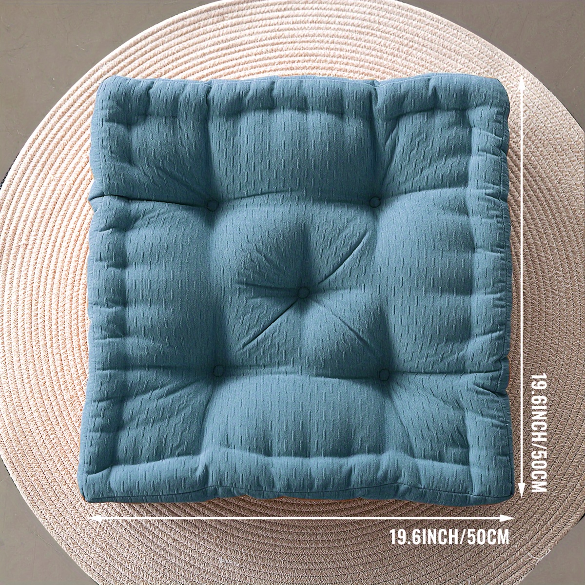 1 Pc Grote Kussens Zitkussens Dik Chenille Kussen Voor Meditatie Yoga Woonkamer Bank Stoel Kussen Open Haard: Blauw