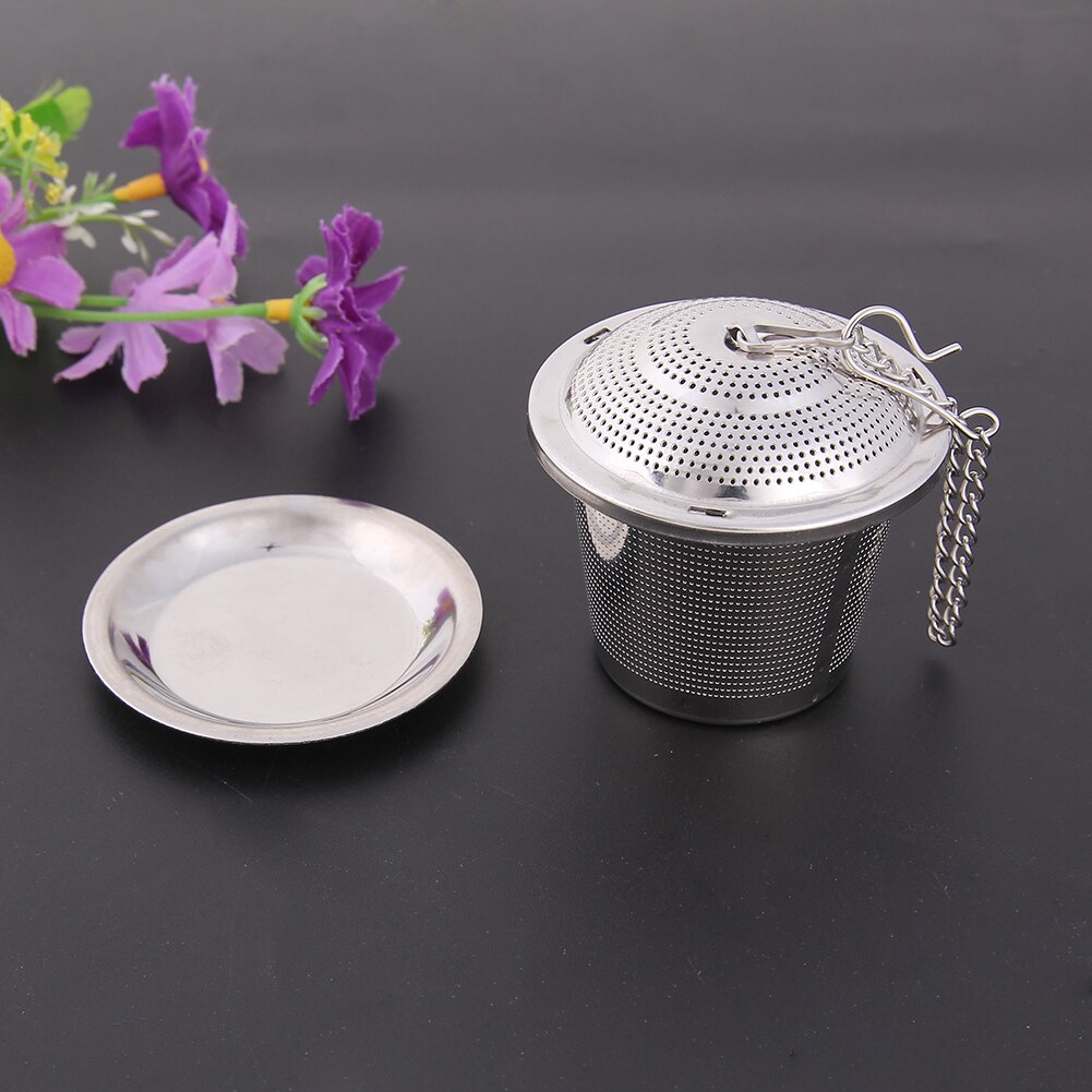 GoodCups Stainless Steel Tea Infuser - Extra Fine Mesh Strainer With Lid & Chain For Loose Leaf Tea & Spices