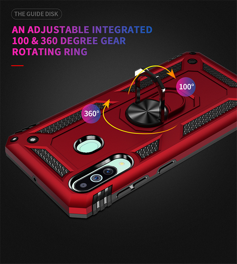 For Samsung Galaxy A60 A80 A90 5G Case Armor Holder Magnetic Car Ring Phone Case For Samsung A40S A70E M40 M40S M42 Back Cover