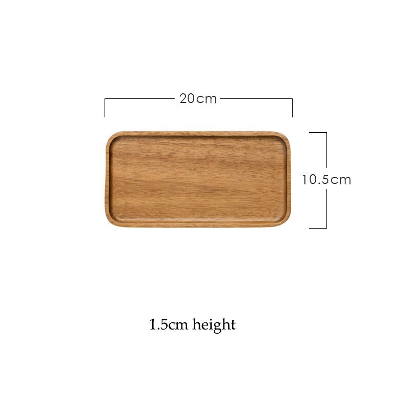 Natural Life Minimalist Handmade Wood Plate Rectan... – Vicedeal