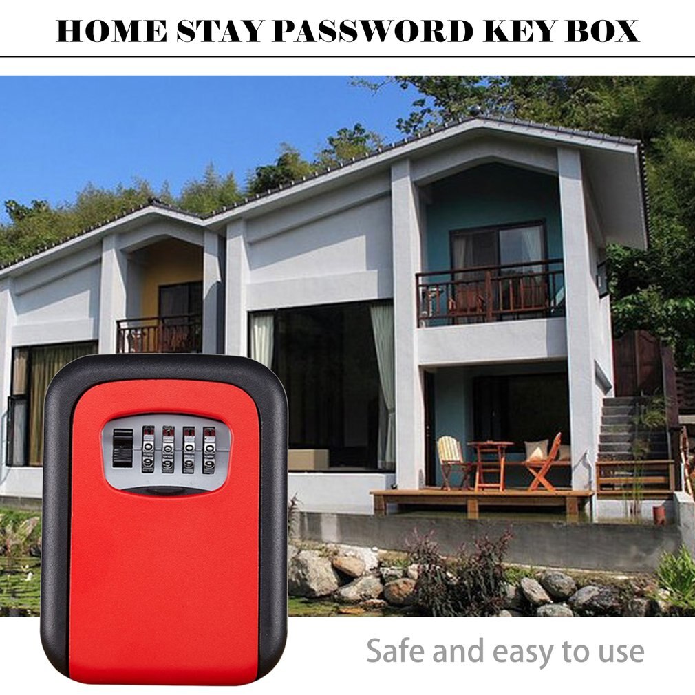 Home Password Key Box Mechanical Password Key Box Wall-Mounted Housekeeper Metal Key Box Wall-Mounted Key Box