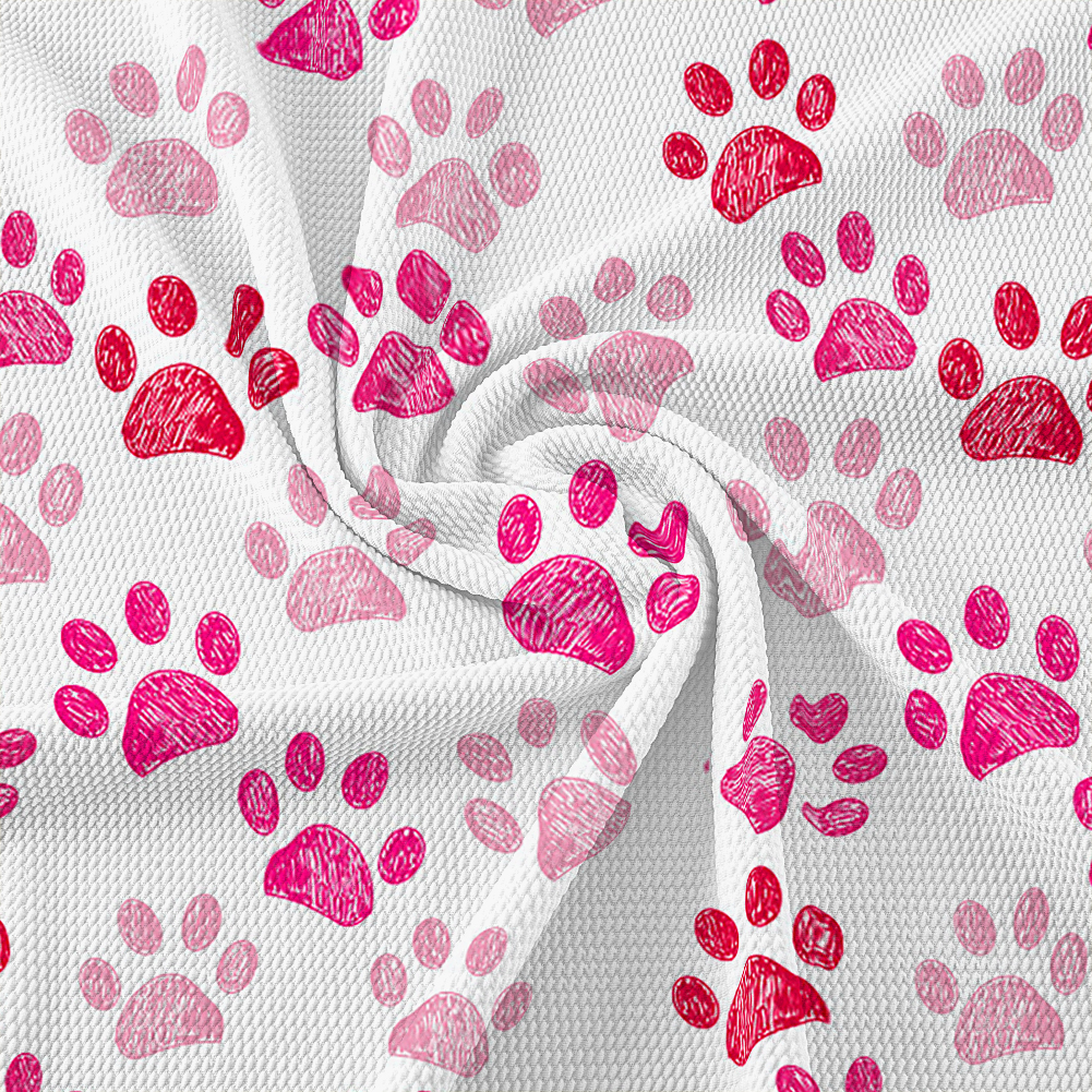 Bullet Fabric Printed Dog Paw Pattern Polyester Cotton for DIY Home Textiles Materials 50*145cm