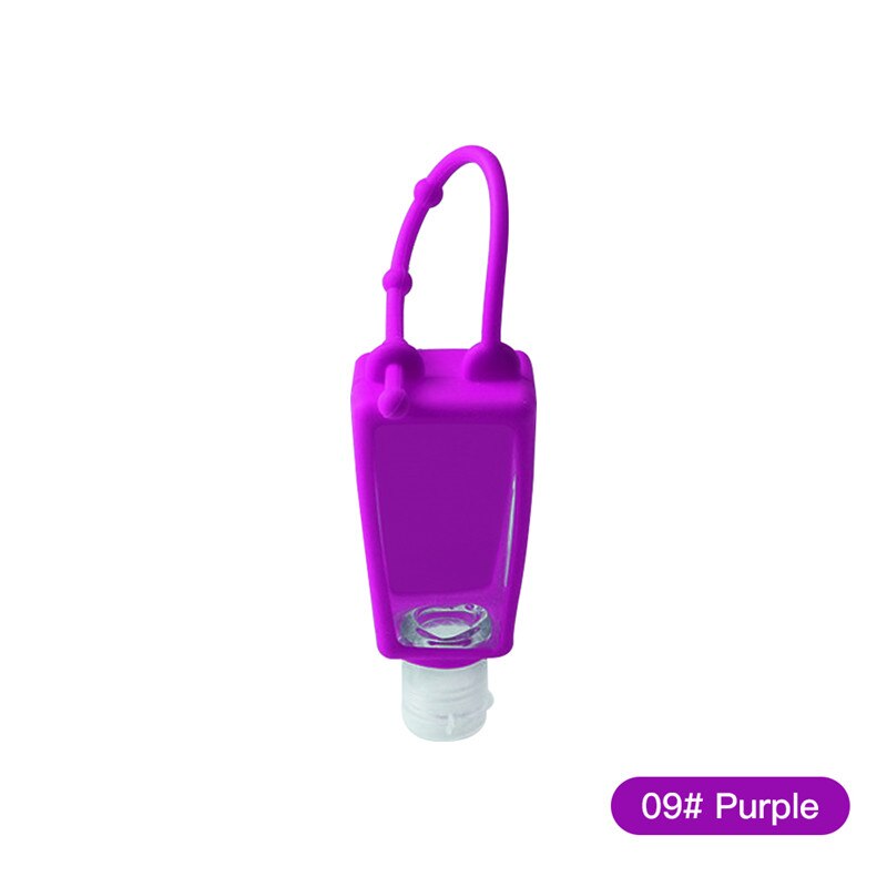 5 st 30ml silikon reseflaskor silikon påfyllningsbar klämbar behållare handsprit flaskor tom nyckelringshållare: 09