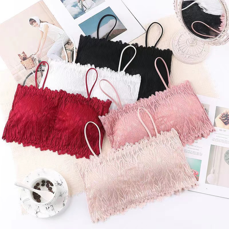 Lace Bra for Small Breasts Kids Girl Solid Bra Top Vest Children Training Bra Teenager Underwear Young Girl Wirefree Bras