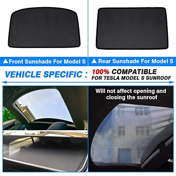 Cubierta de techo solar para coche, protector solar antimosquito, a prueba de polvo, protección solar para techo solar UV para Tesla Model S