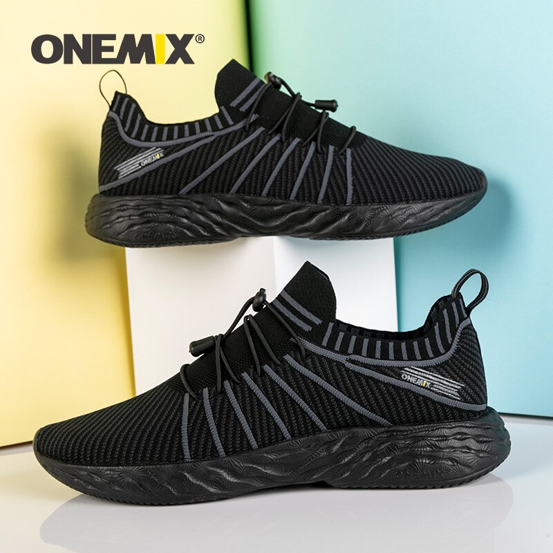 ONEMIX Men Trainers Running Shoes Slip On Mesh Wading Waterproof Breathable Training Women Sneakers Gym Fitness Sports