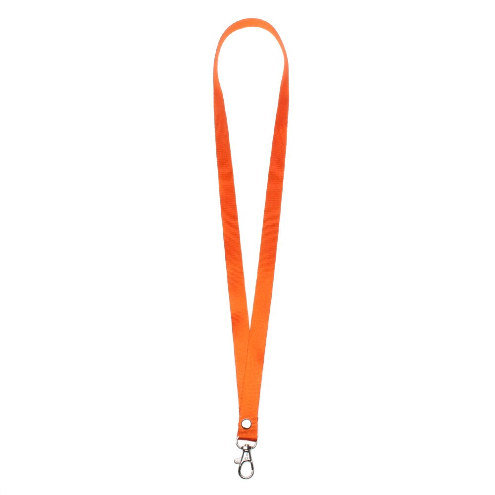 Cordon tour de cou de sécurité détachable pour porte-badge, porte-clés, anneau métallique, porte-cartes, porte-badge, aléatoire: Orange-rouge