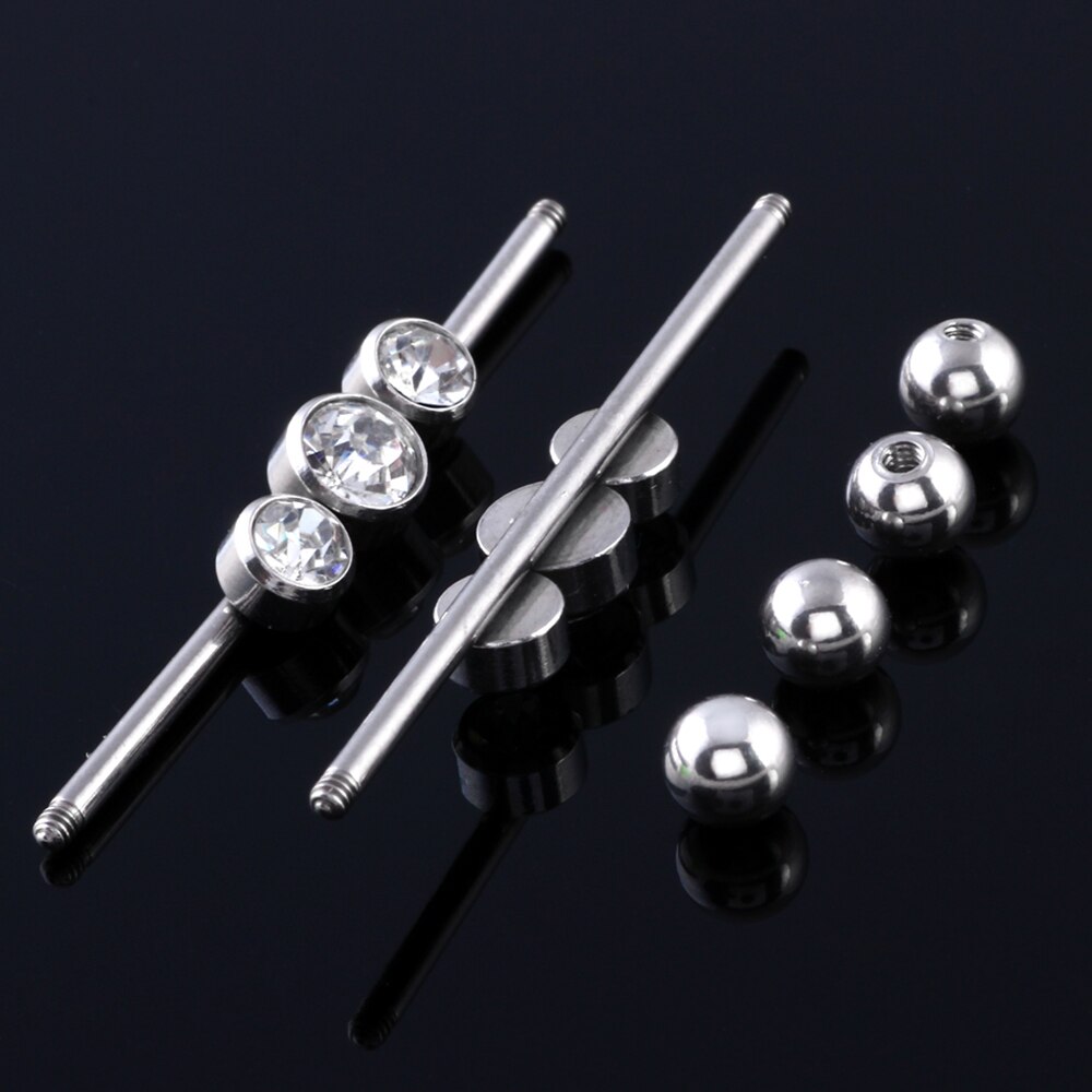 Schmetterling Pfeil Industrielle Hantel für Frauen Männer Stahl CZ Knorpel Wendel Ohrringe Zucht Karosserie durchbohren Schmuck Oreja 14G x 38mm 1PC