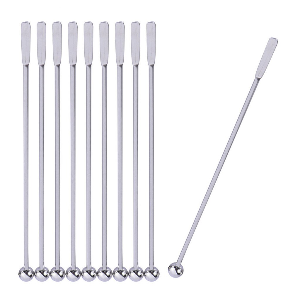 5pcs 19cm Stainless Steel Bar Mixing Cocktail Coffee Stirrers Cocktail Wine Mixer Sticks Bartender Tools