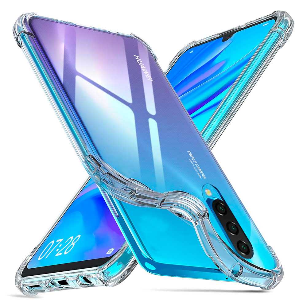 OcioDual stand case TPU Gel ShockProof Randen Versterkte Anti-schokken voor Huawei P30 Lite Clear Silicone Antishock Case Cover voor