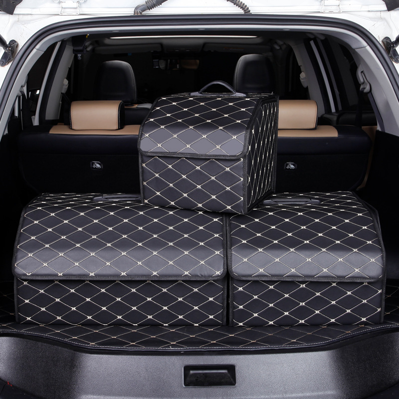 Kofferbak Organizer Box Grote capaciteit Auto Multifunctioneel gereedschap Opbergtas Opbergen Opruimen Leer Opvouwbaar Voor noodopbergdoos