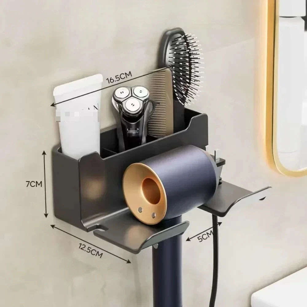 Aan de muur gemonteerde föhnhouder Drogerwieg Stijltang Stand Organizer Box Toiletventilatorhouder Plank Badkameraccessoires