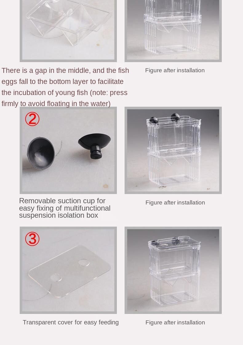 Transparent Fish Tank Breeding Isolation Box Double-layer Self-floating Acrylic Fish House Aquarium Fish Fry Breeding Supplies
