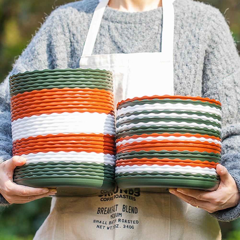 Plateau de Pot Portable, collecteur de Drainage excessif, en plastique, résistant à l'usure, Anti-déformation, pour la maison, 2 pièces, 4 couleurs