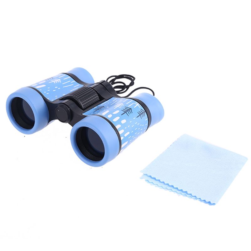 4x30 Binoculars Plastic Children Colorful Lightweight for Kids Contemporary Styling Compact Eyepiece Optical: Blue