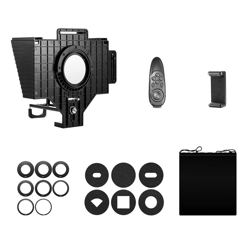 Portable Teleprompter With Remote Control, Suitable For Ipad, Camera, Video Recording, Smartphone Teleprompter Devices: Default Title