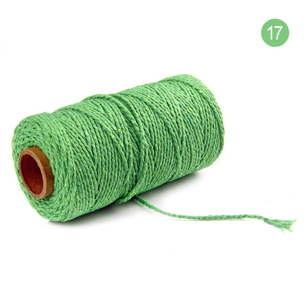 100m Long/100Yard Pure Cotton Twisted Cord Rope Crafts Macrame Artisan String Multicolor Cotton Linen Rope Home Textiles: R