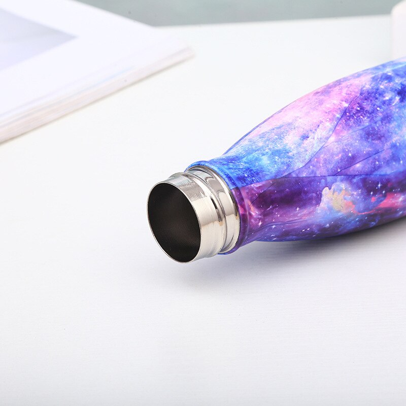 500ML Galaxy Water Bottles Stainless Steel Double Vacuum Insulated Bottle Sport Drinking Water Bottles Thermal Sports Travel Mug