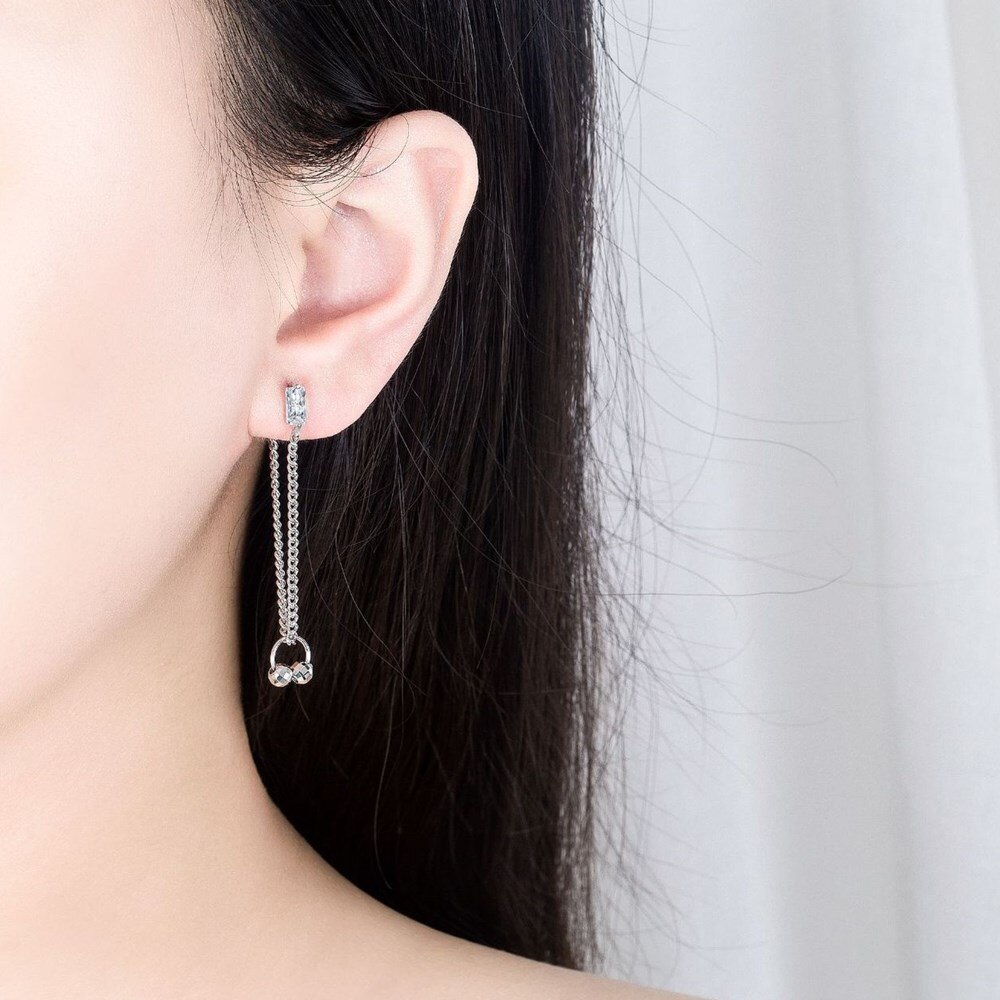 Nehzy 925 prata esterlina nova moda feminina jóias de cristal de alta qualidade zircão exagerada longa borla brincos