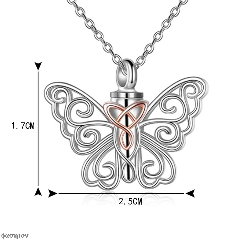Schmetterling Urne Halskette Für Asche Anhänger Haustiere Feuerbestattung Andenken Halskette Für Frauen Schmuck