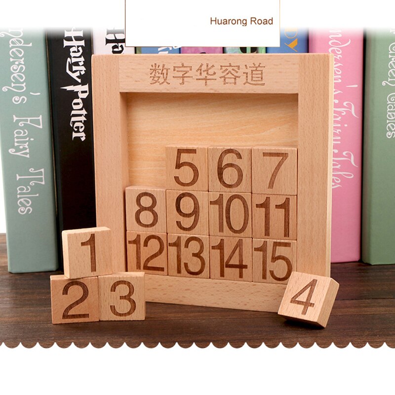 Klassieke Digitale Puzzel Houten Puzzel Spel Toy Chinese Traditionele Drie Koninkrijk Huarong Dao Manier Klotski Sliding Puzzel Speelgoed