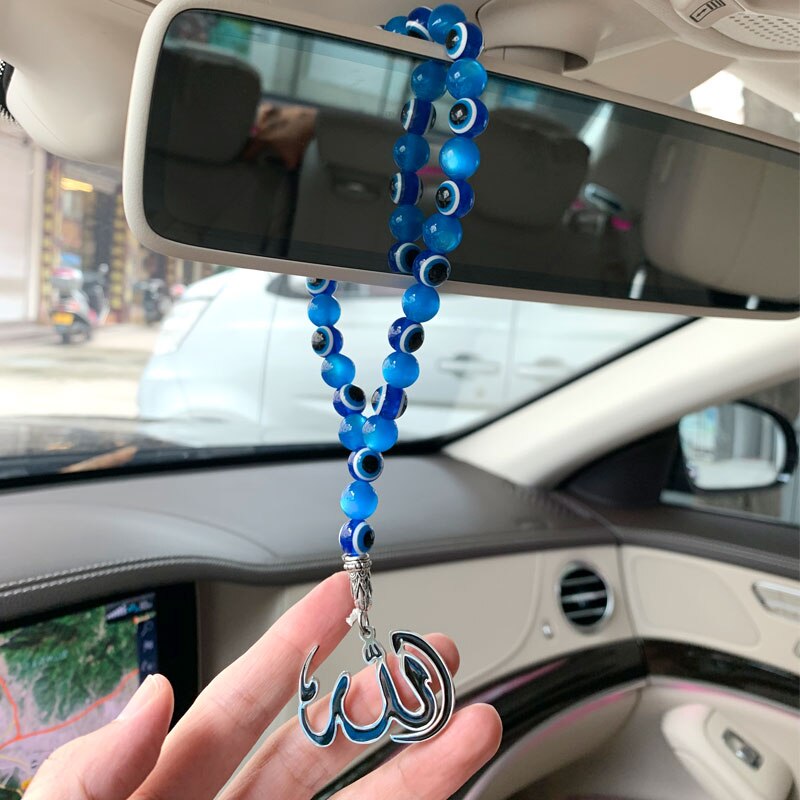 quran Allah Car Rear View Mirror islam Turkish evil eye Car Pendant Hanging