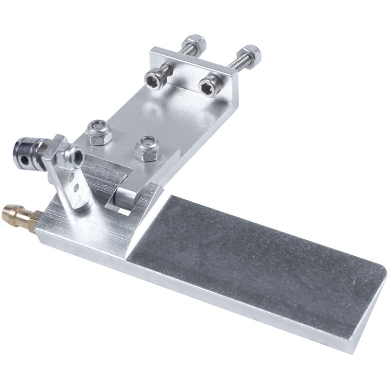 Aluminum Long Rc Boat Rudder With Water Pickup Absorbing Steering For Electric Gas Remote Control Model Parts Cnc: Silver 75mm