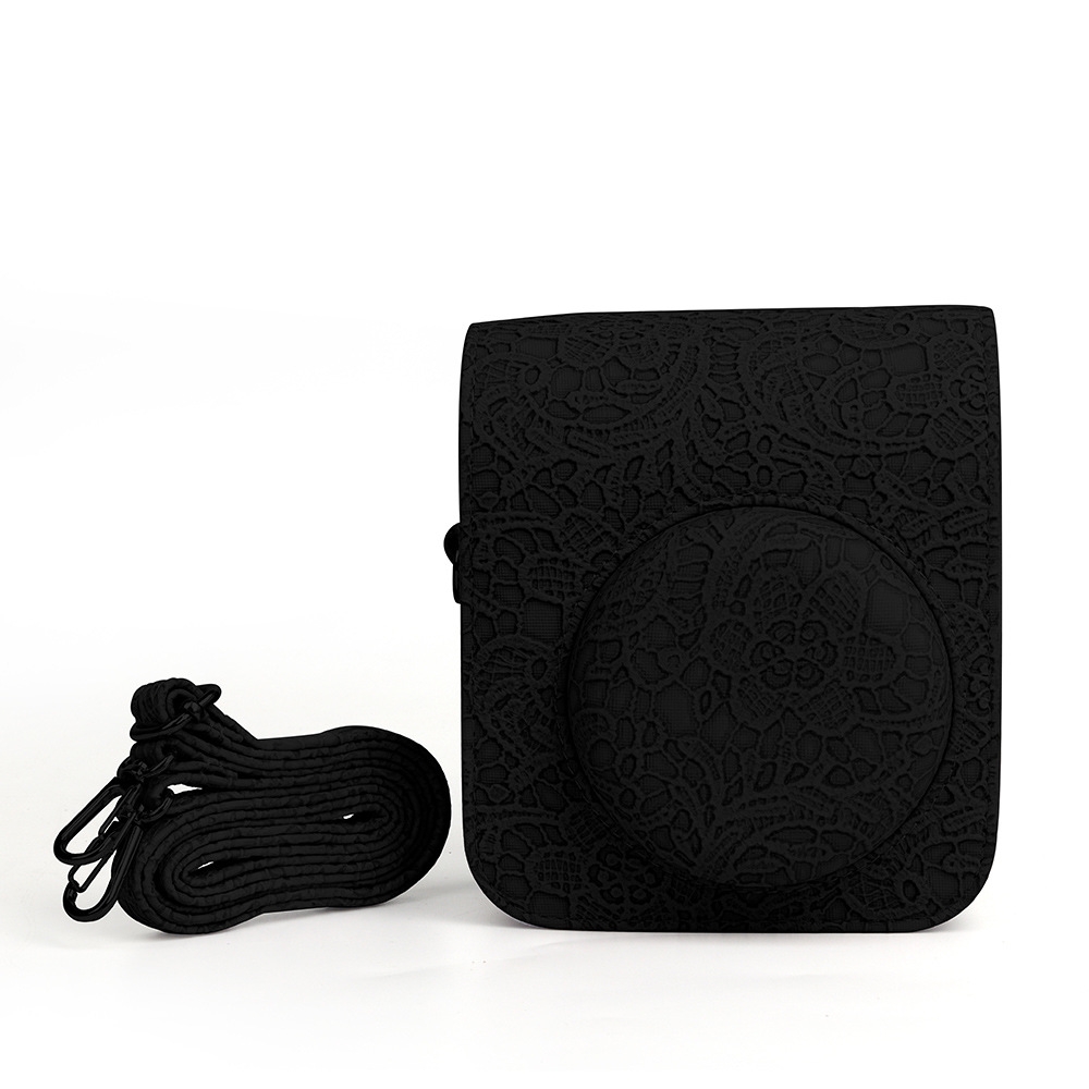 Cameratas Voor Fujifilm Instax Mini 12 Beschermhoes Voor Instax Mini12 Instant Camera Accessoires Met Verstelbare Schouderband: Licht Geel
