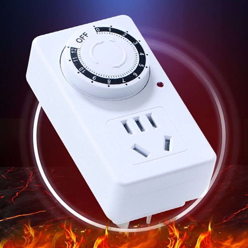 12/24 Hour Plug-in Mechanical Electric Outlet Timers Switch Programmable Indoor Compatible with Lamps Fans Xmas String