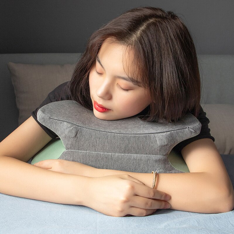 Opvouwbare Traagschuim Dutje Kussen Voor Bureau Hoofd Supporter Taille Bescherming Zitkussen Hoofdsteun Reizen Nekkussen Beddengoed