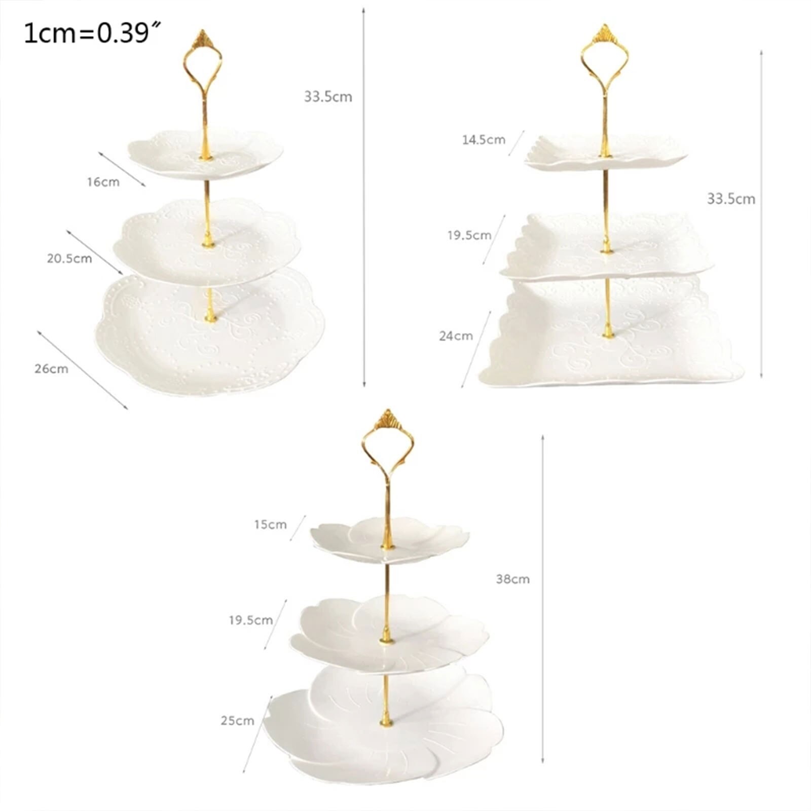 Three Layers Cake Stand Fashionable Living Room Dessert Fruit Birthday Party Wedding Snack Cupcake Plate