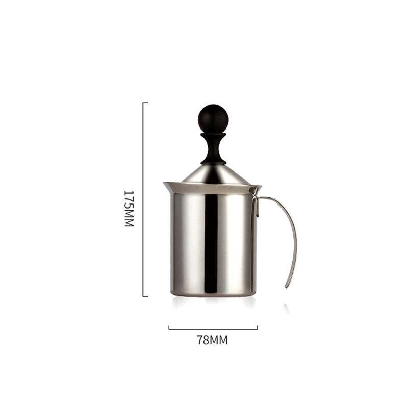 400/600ml Espresso Latte Milk Frother Stainless Steel Double Layers Blender Household Coffee Manual Milk Maker Tool