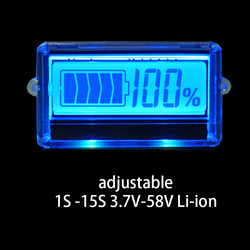 TH01 LCD 1S 2S 3S 4S 5S 6 S-15 S wskaźnik pojemności baterii litowej niebieski wyświetlacz Lipo li-ion regulowany pozostały detektor Tester
