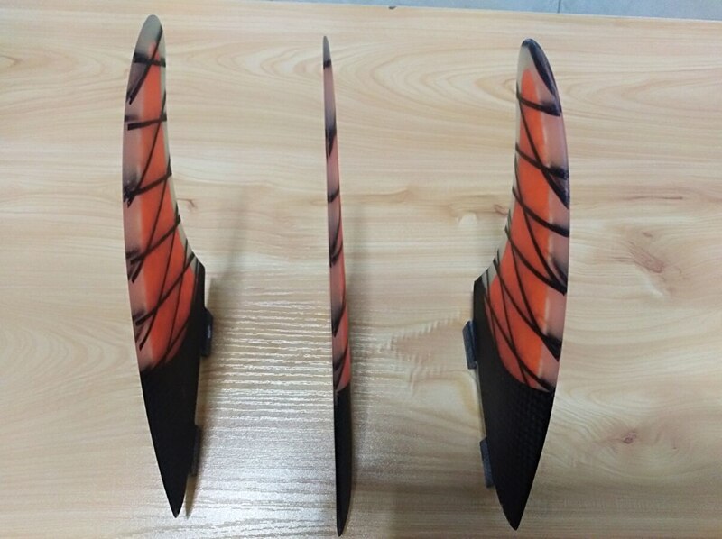 FCS Fins G5 Surfboard Fin Honeycomb Fibreglass Fins orange Black FCS Quilhas Fins Carbon