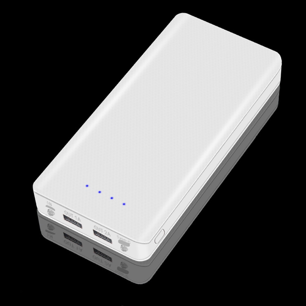 5V 18650 Power Bank Box Case Diy Dual Usb Batterij Shell 18650 Batterij Case Met Led Licht Opladen Doos voor Usb Type C Telefoon