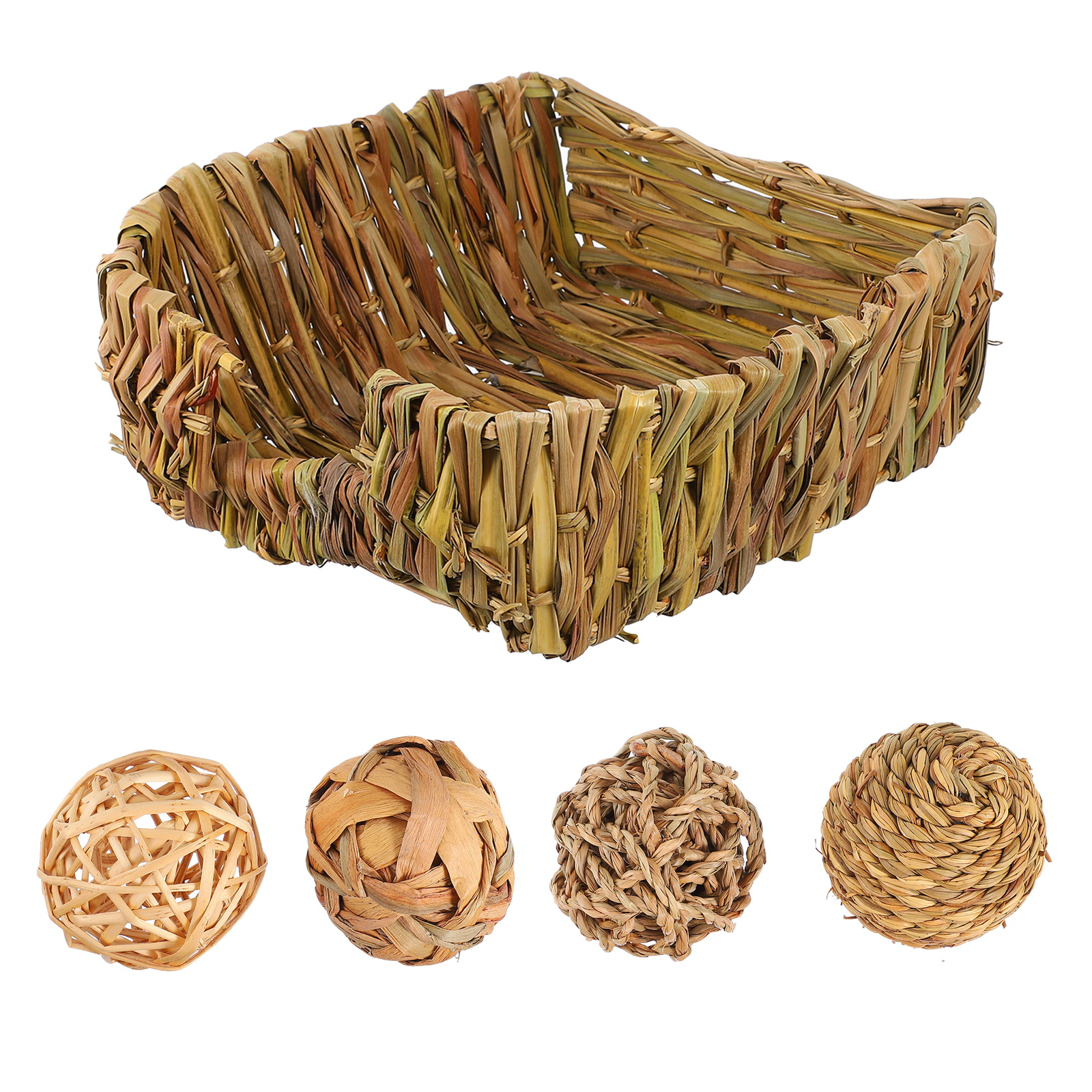Straw For Rabbits 1 Set Nest Rabbit Straw Cushion Pet Sleeping Nest ... – Grandado