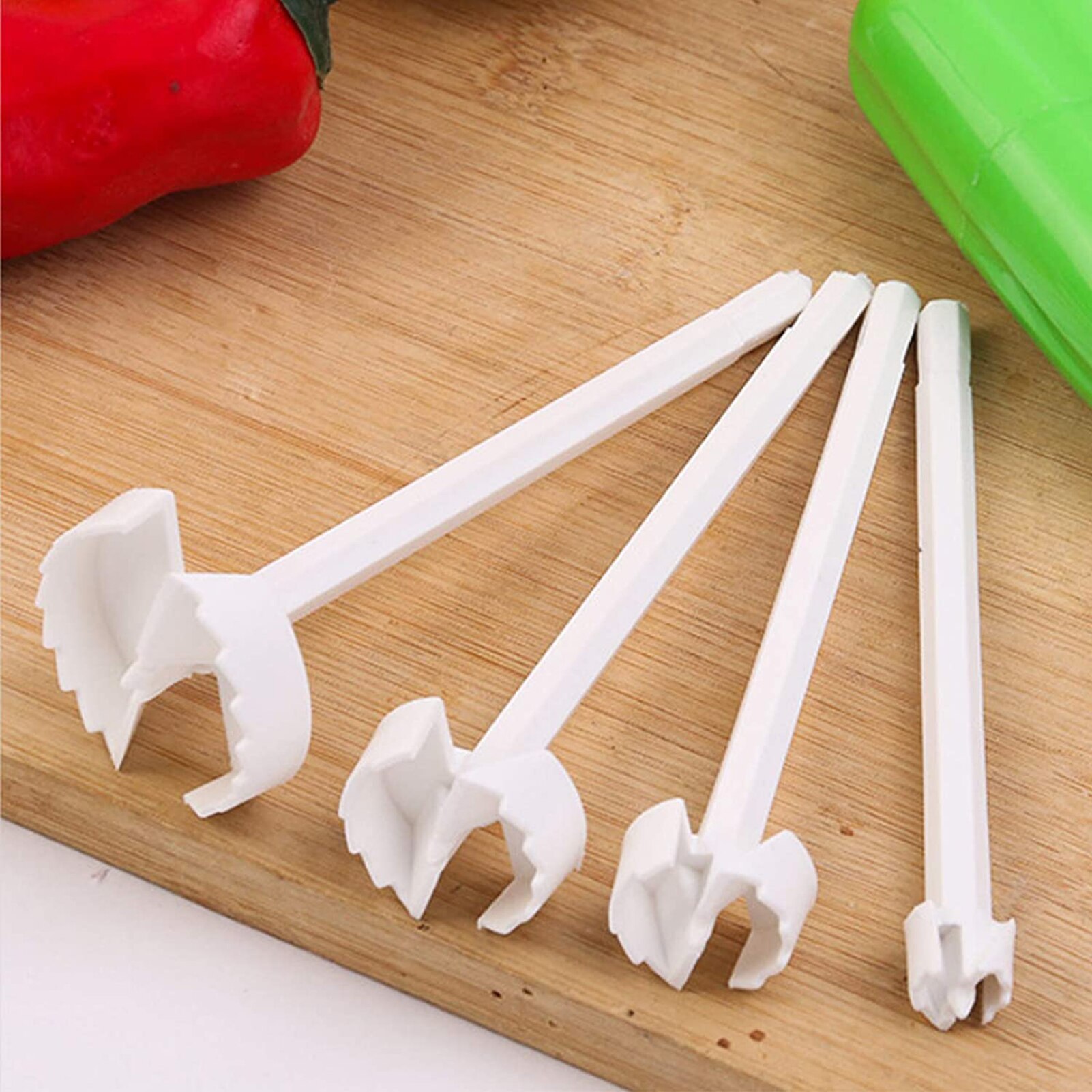 4pcs/set Vegetable Corer Spiral Cutter Digging Device Corer for Stuffed Vegetables Home Kitchen Tool LBE
