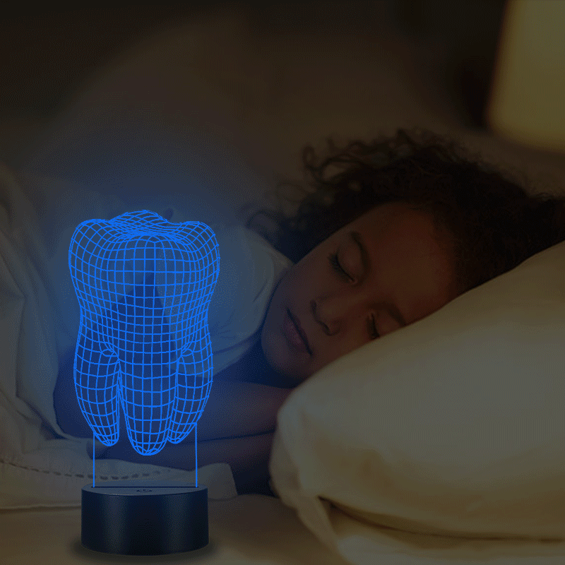 VCity 3D Tand Vormige Lamp Thuis Decoratieve Tandarts Verlichting Slaapkamer Nachtlampje LED USB Multicolor Luminaria Novelty kids